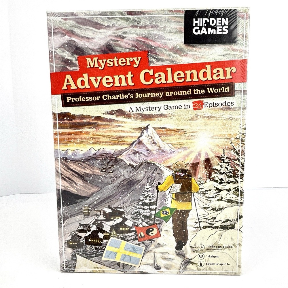 Hidden Games Mystery Advent Calendar Professor Charlie World Tour Puzzle Sealed